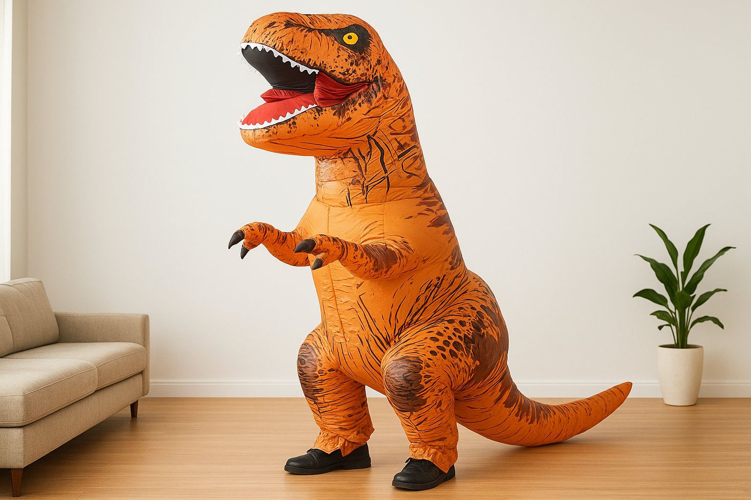2. T-rex dinosaur inflatable costume