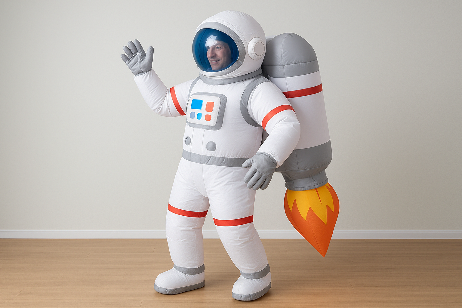 7. Inflatable astronaut and jetpack costume