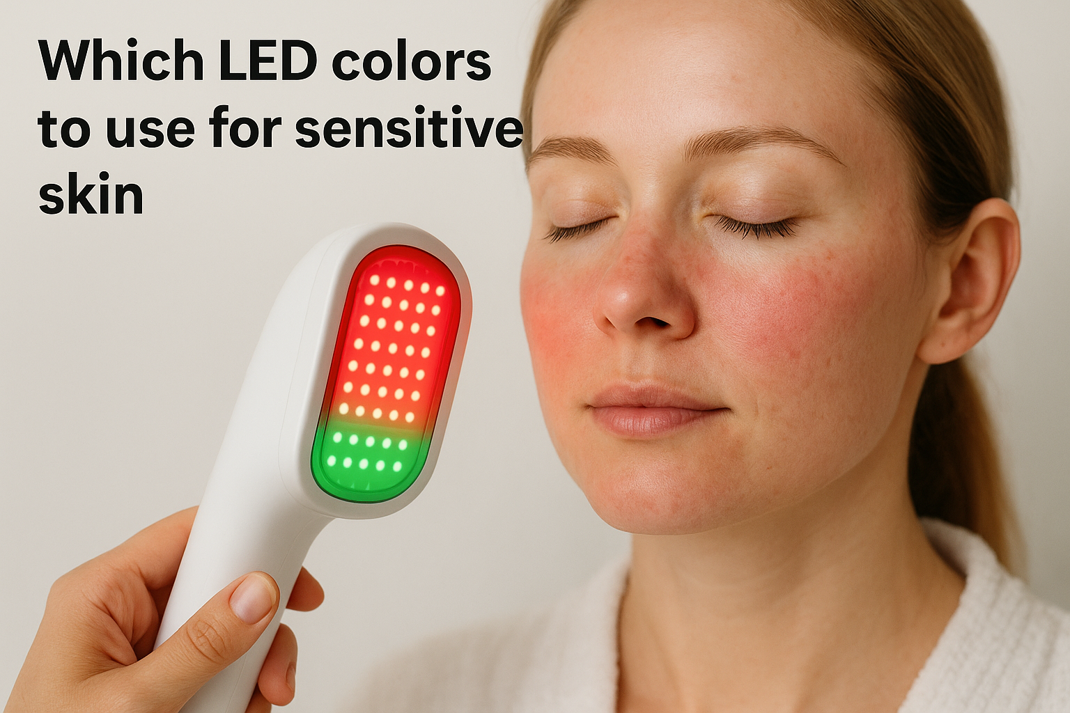 Which LED colors to use for sensitive skin