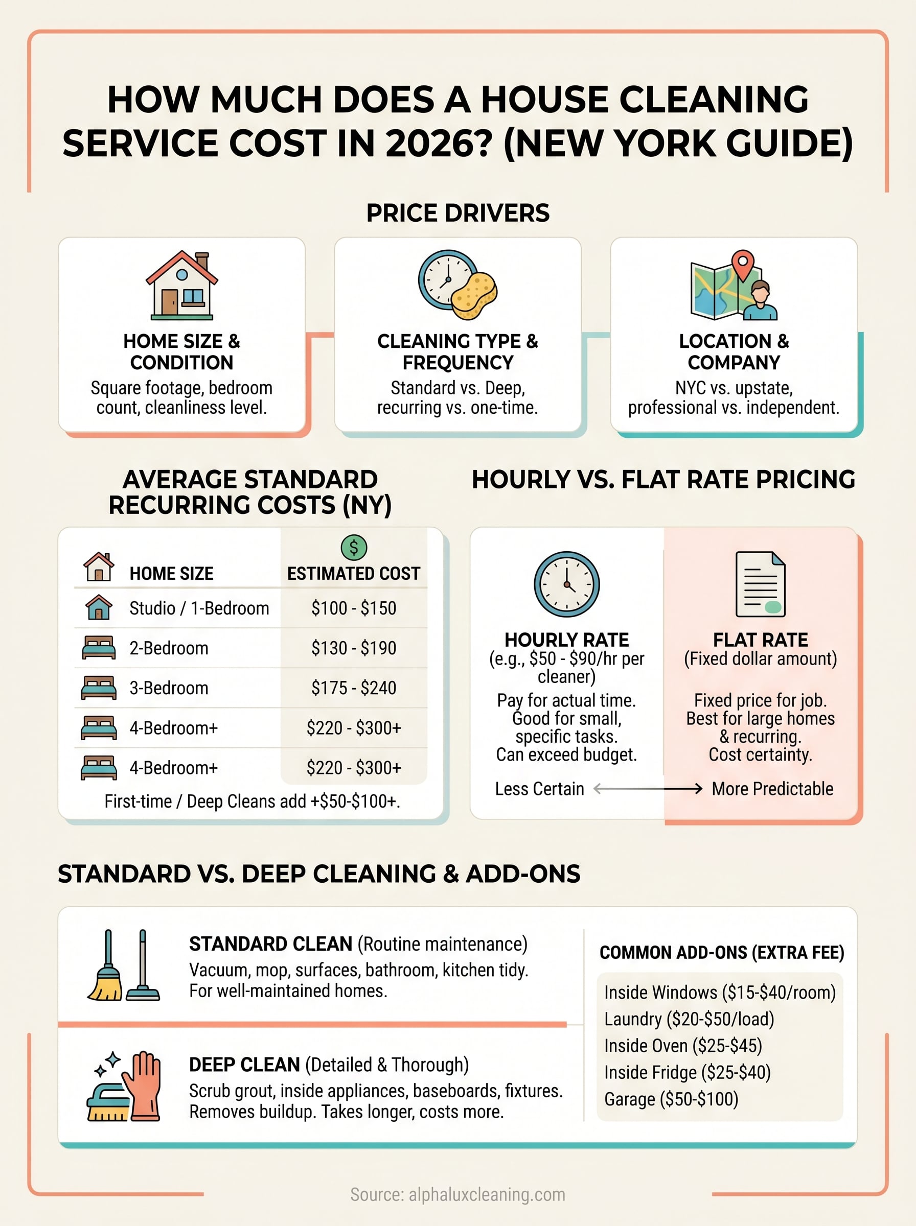 how much does a house cleaning service cost infographic
