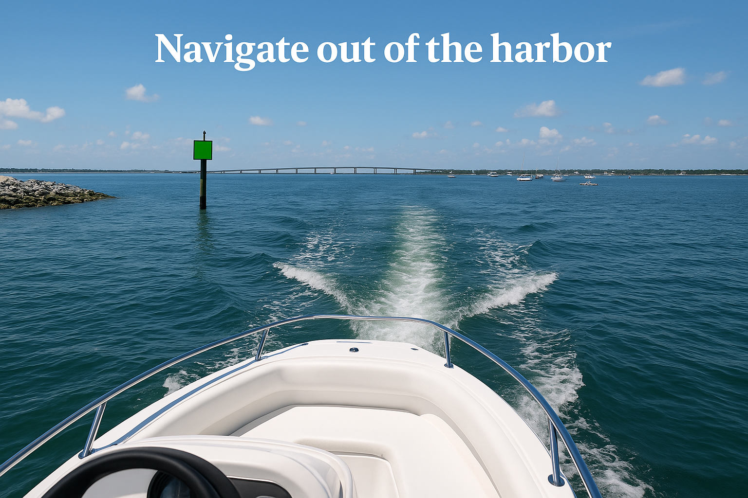 Navigate out of the harbor