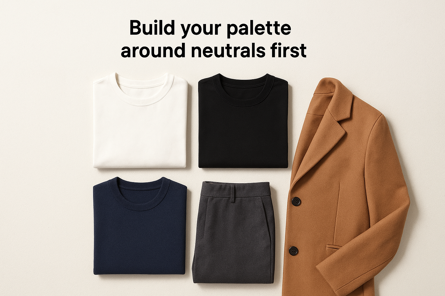 Build your palette around neutrals first