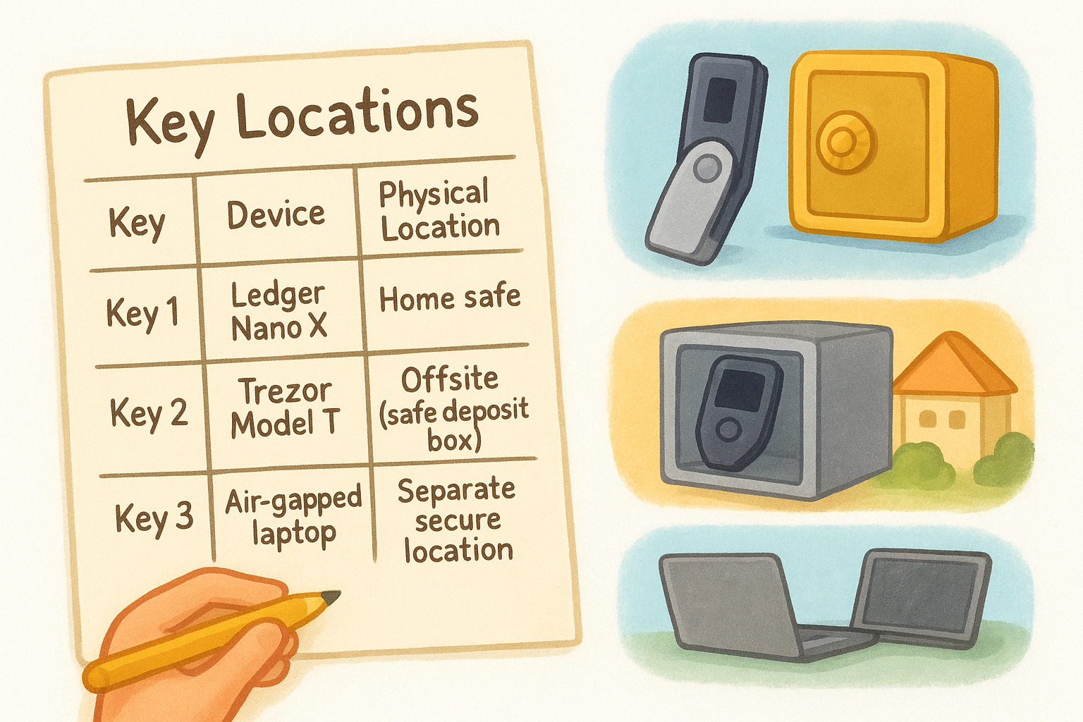 Map out your key locations