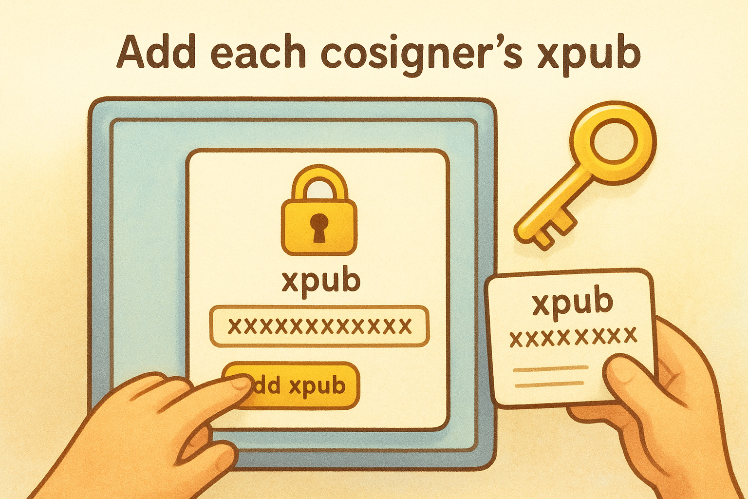Add each cosigner's xpub