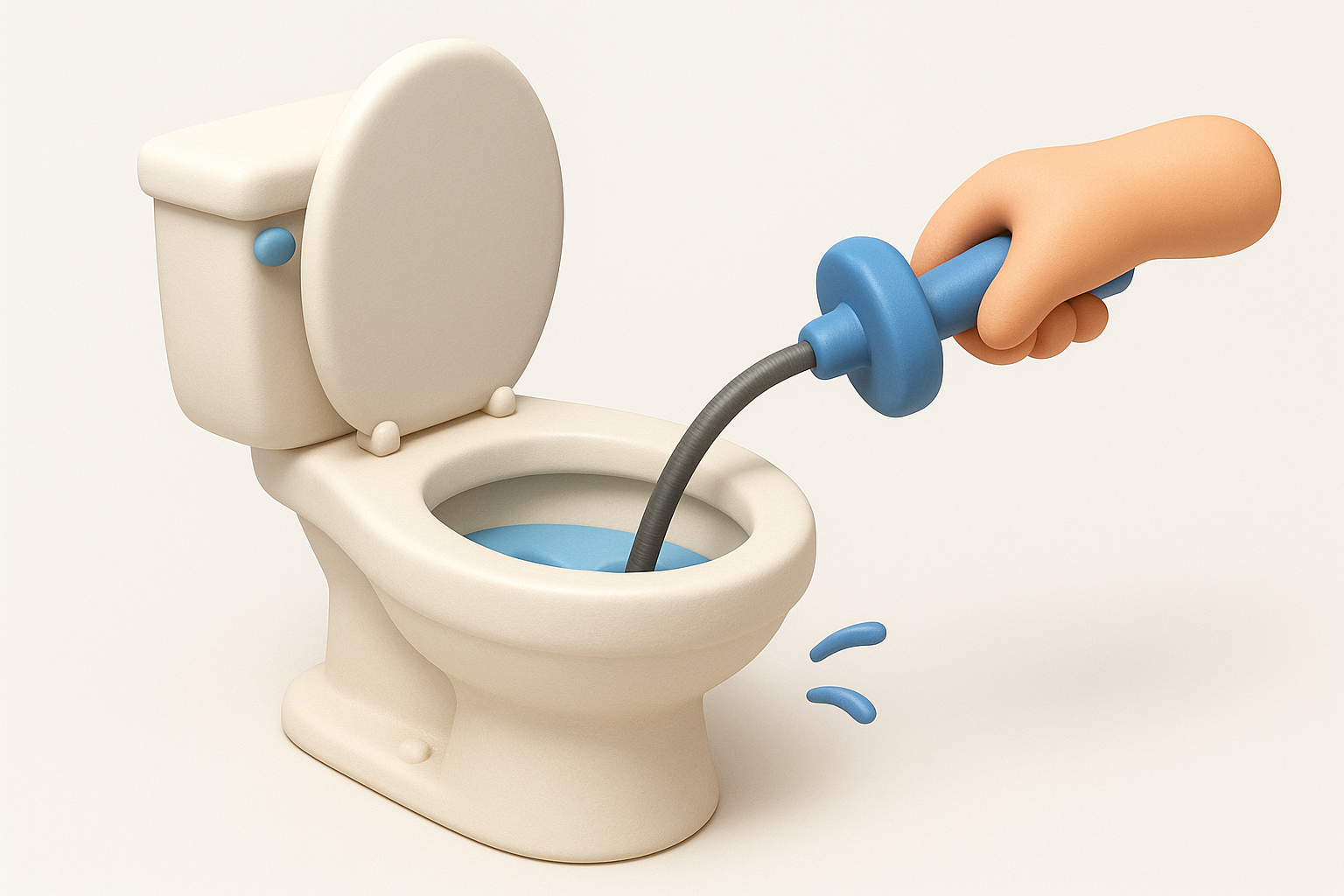 Use a toilet auger to reach deeper blockages