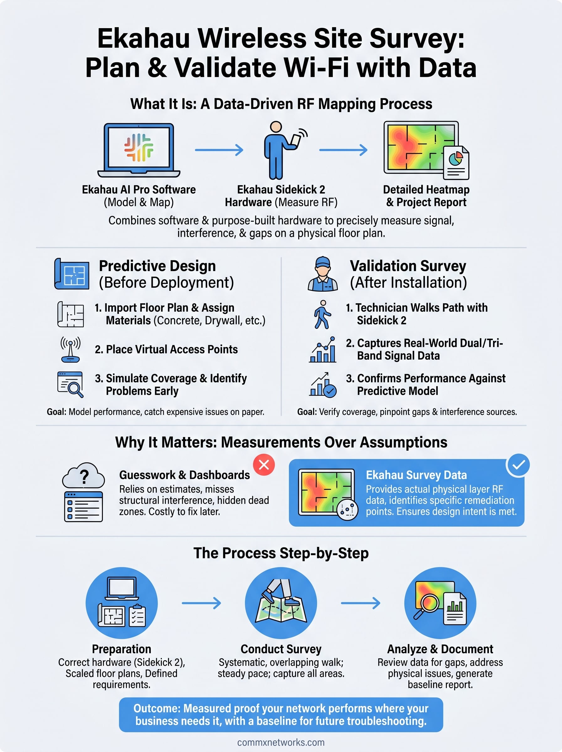 ekahau wireless site survey infographic