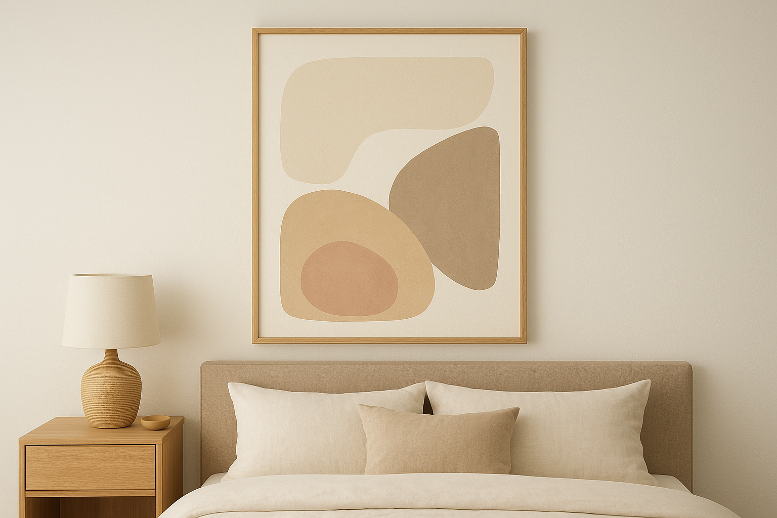 4. Minimalistisches Abstrakt in warmen Neutraltönen