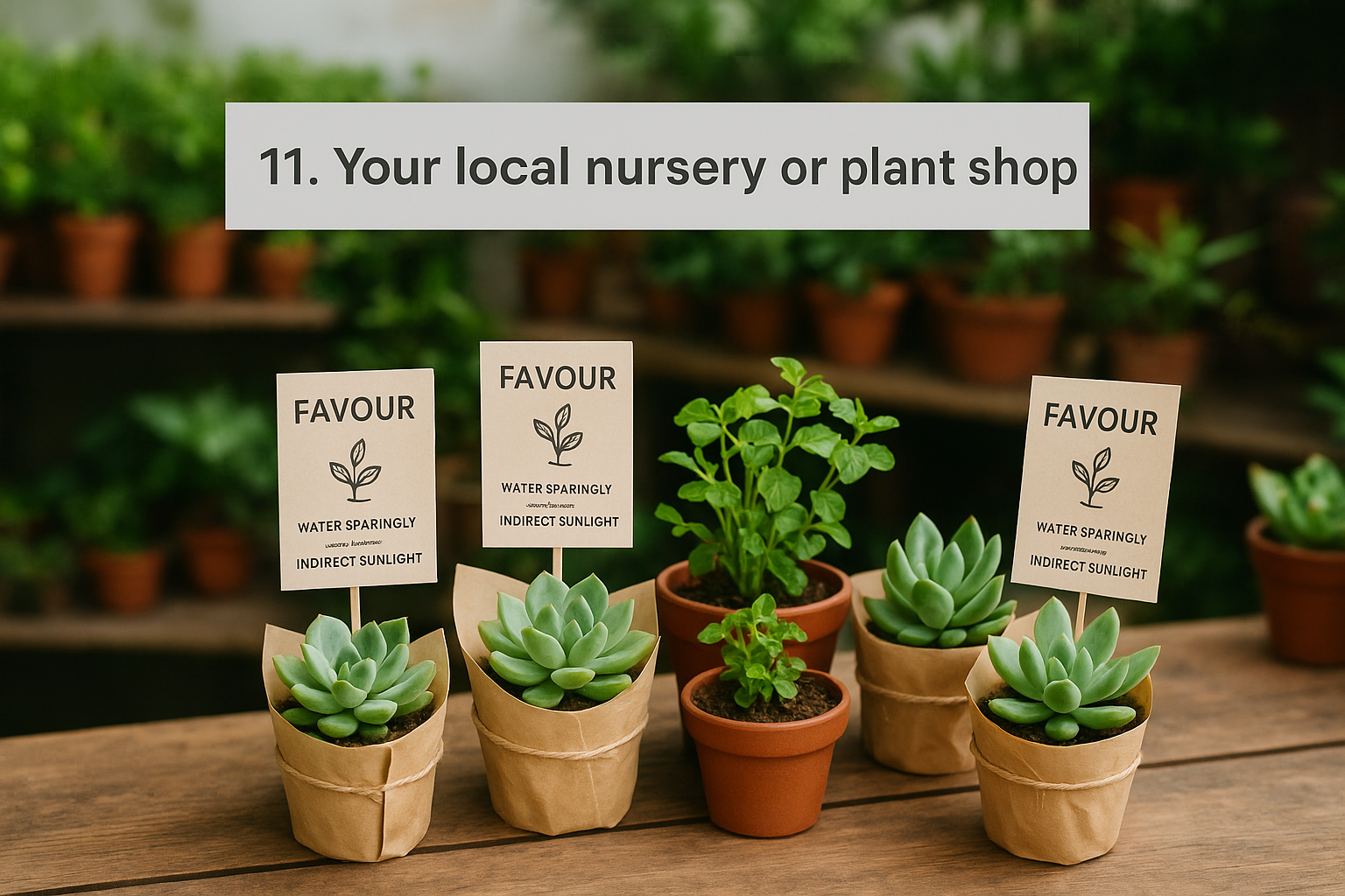 11. Your local nursery or plant shop
