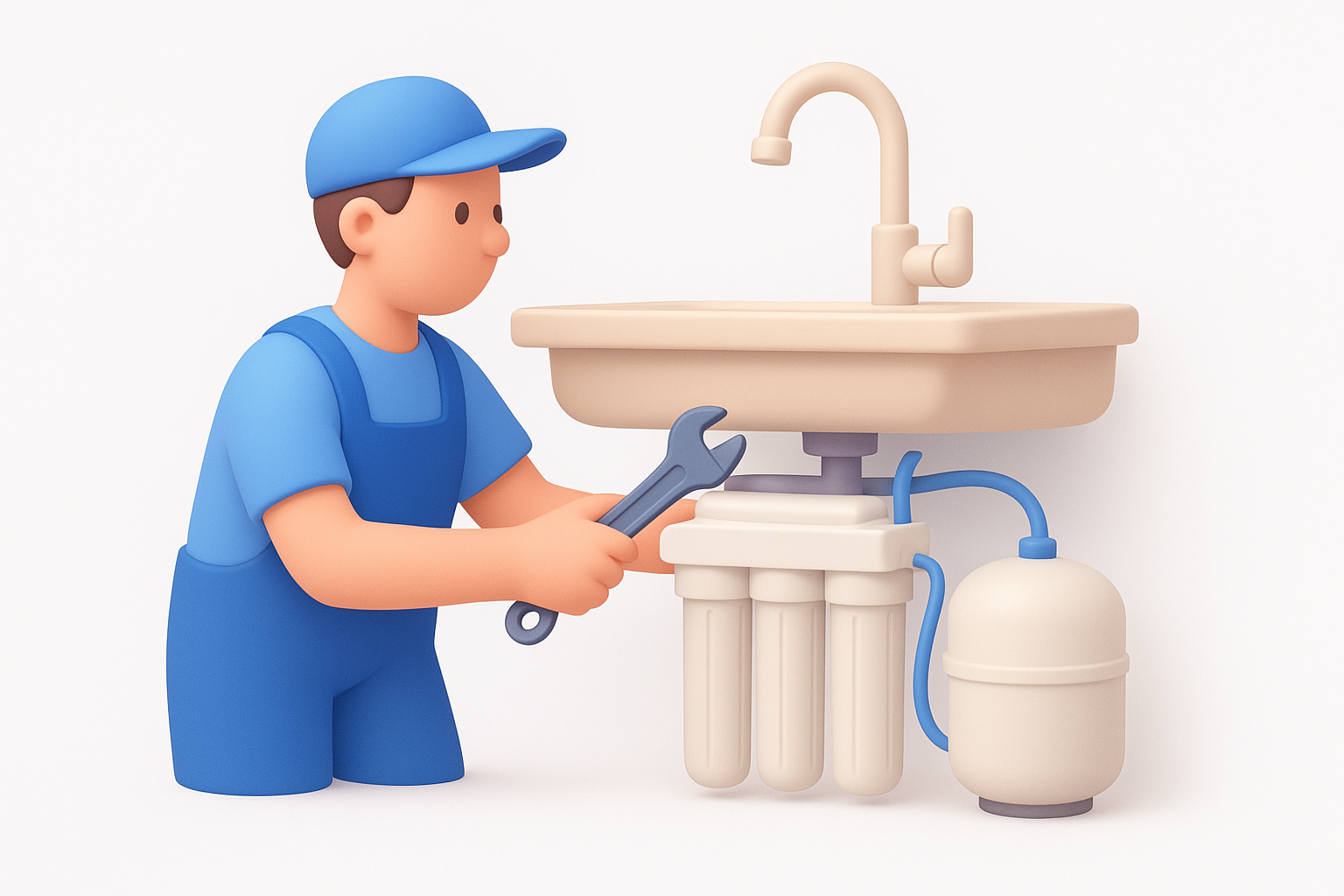 1. Home Therapist under-sink reverse osmosis system installation