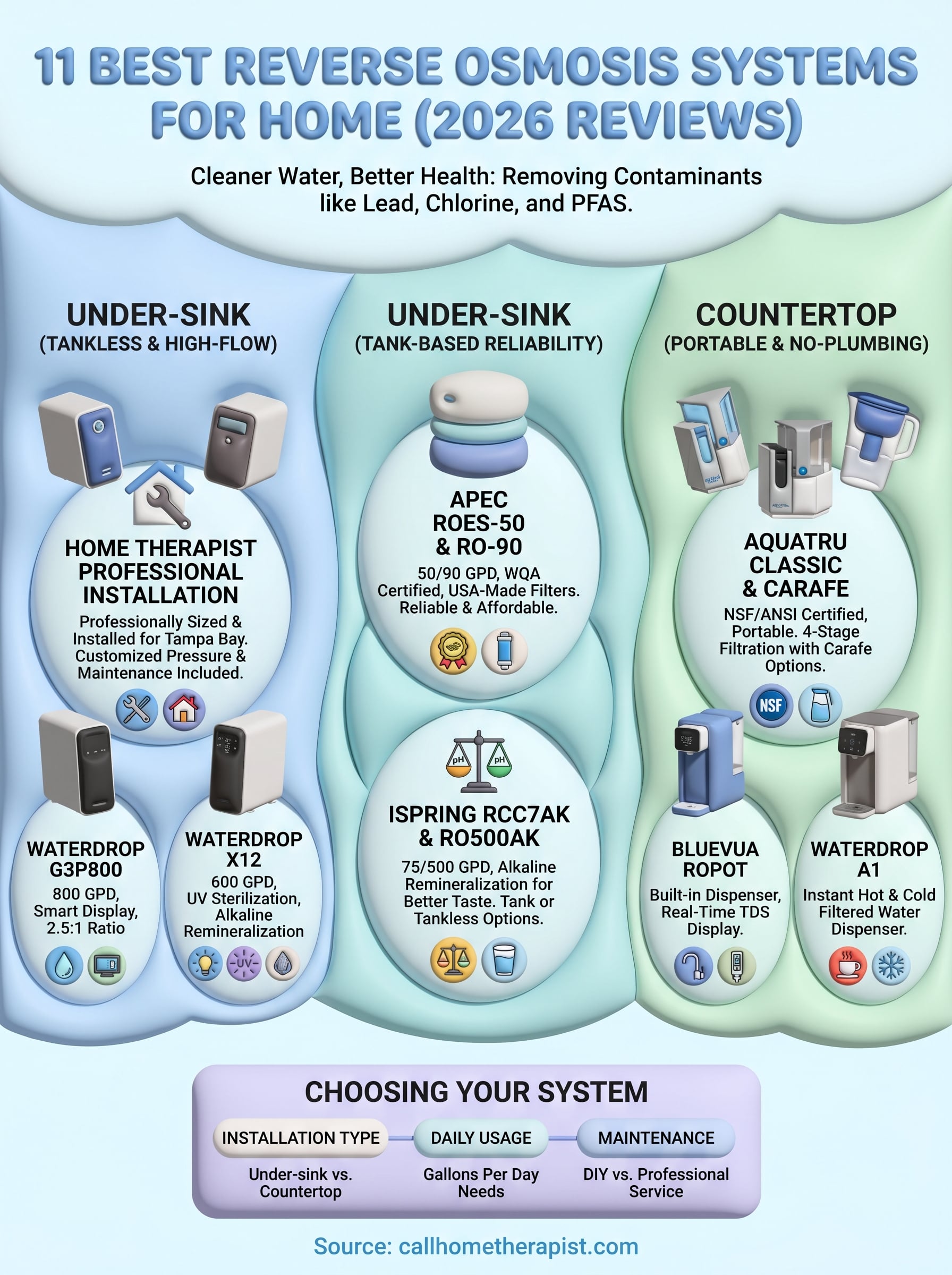 best reverse osmosis system for home infographic
