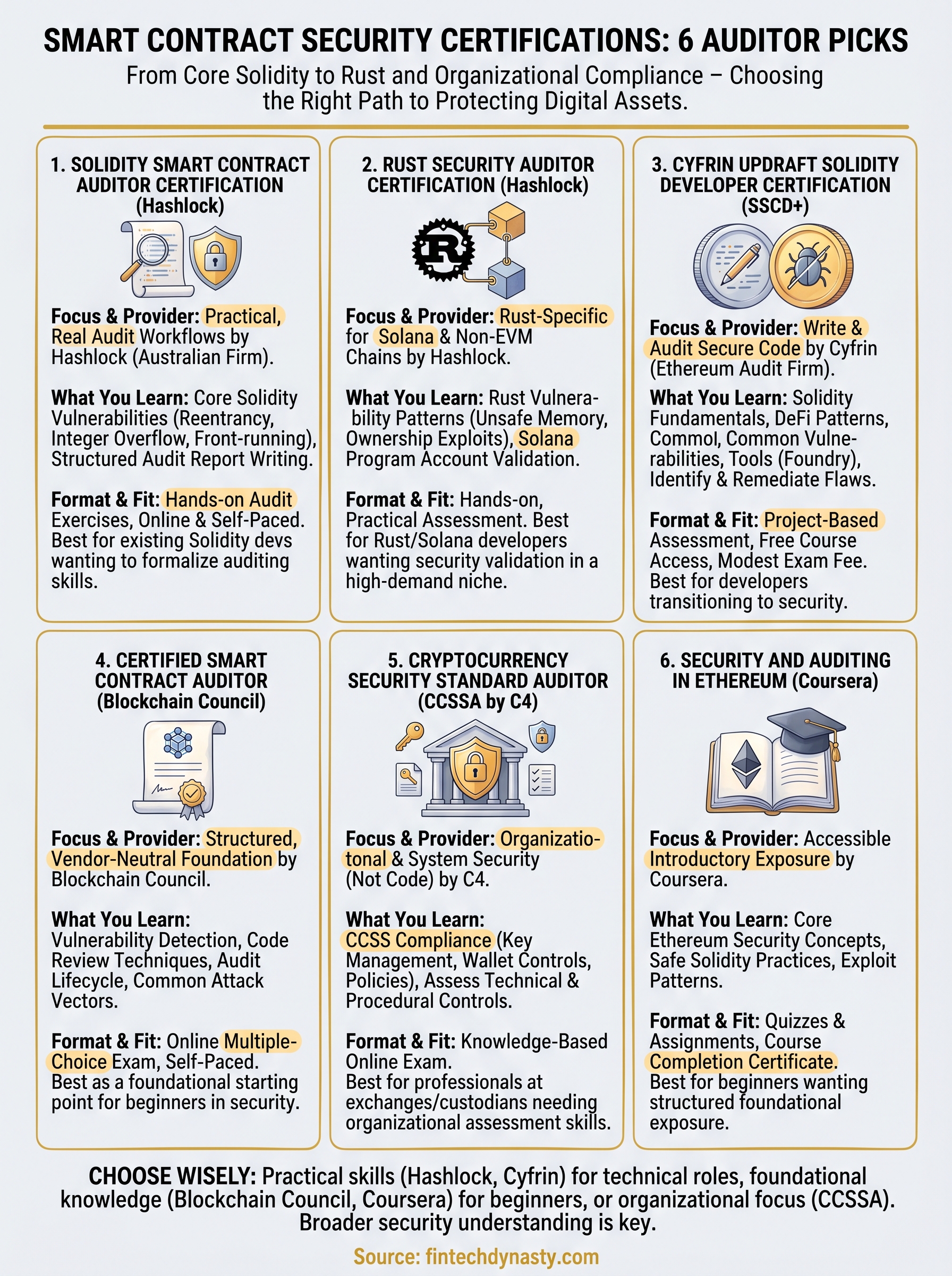 smart contract security certification infographic