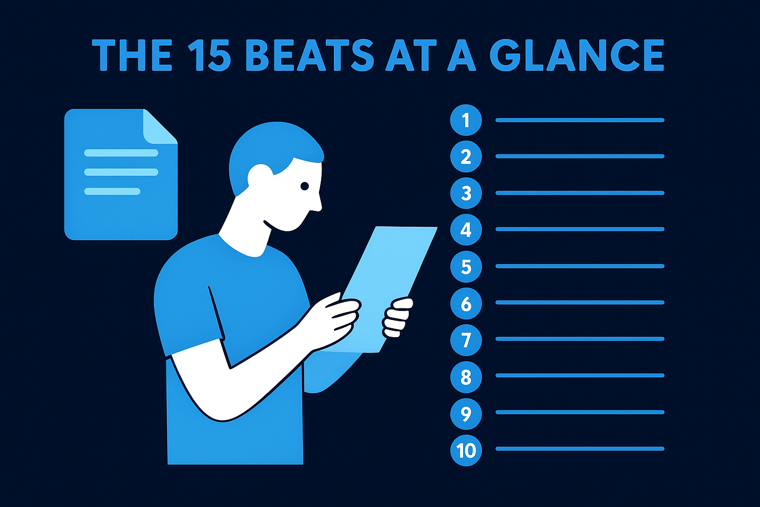 The 15 beats at a glance