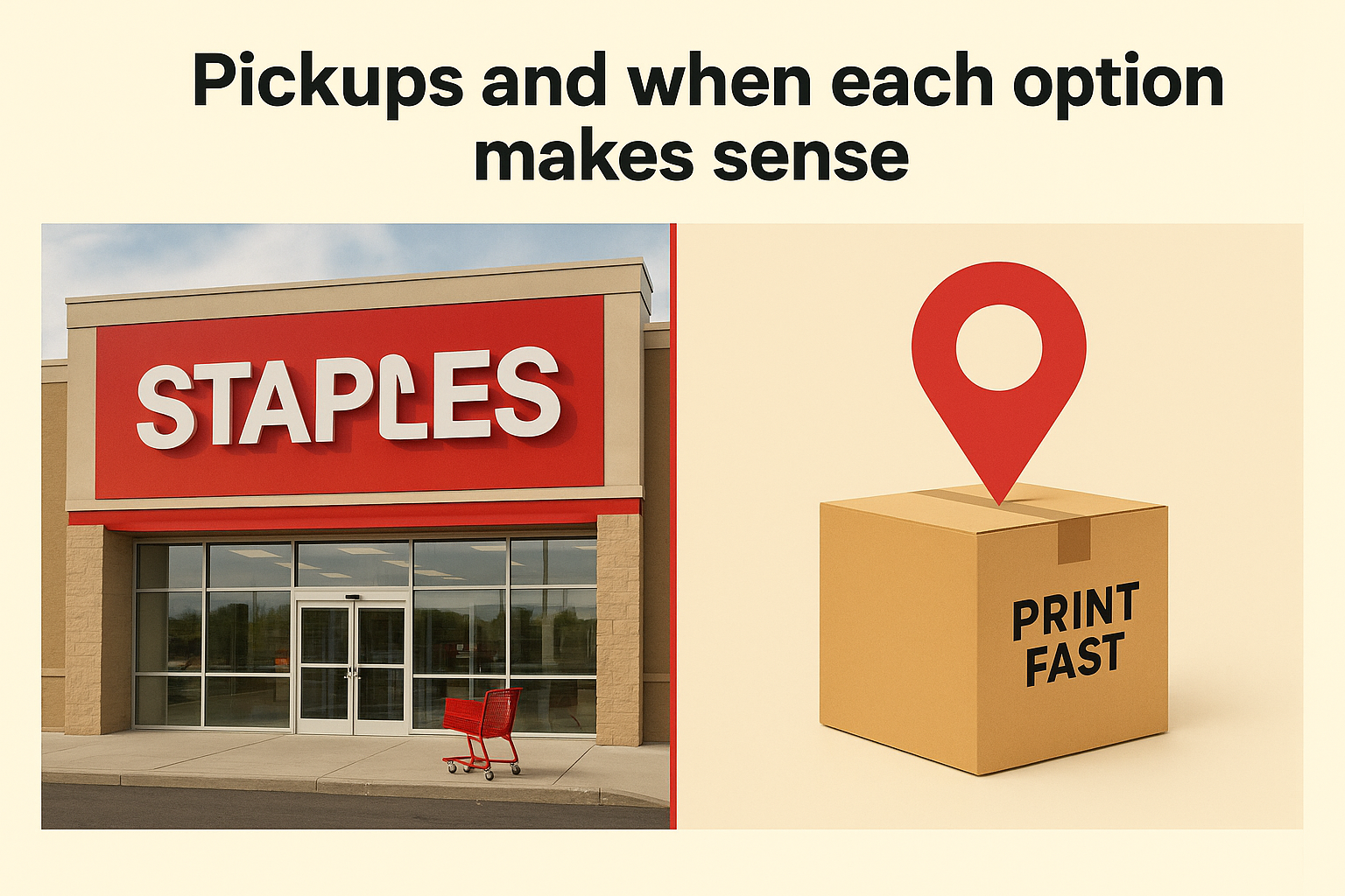 Pickup locations and when each option makes sense
