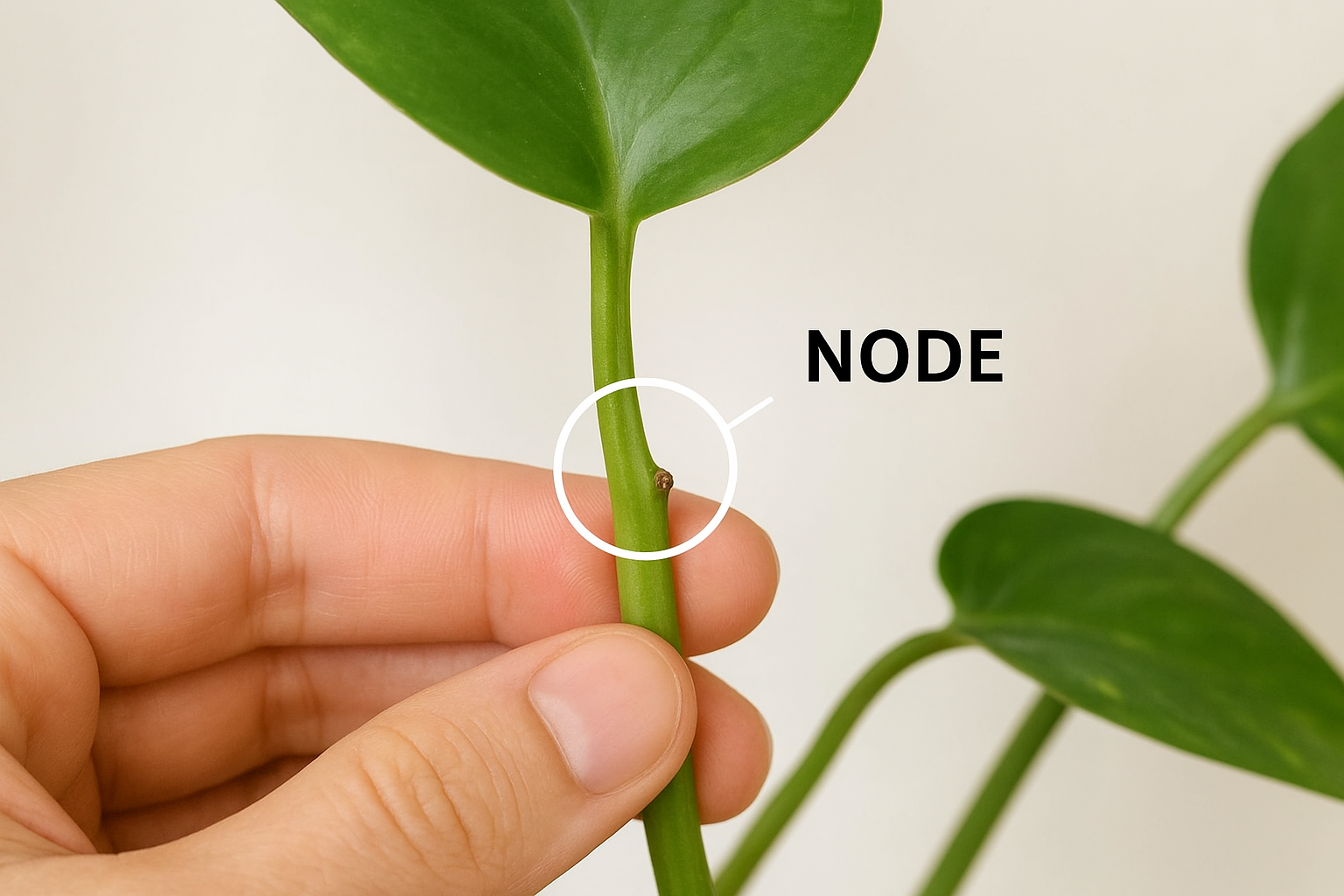 How to identify a node on common houseplants