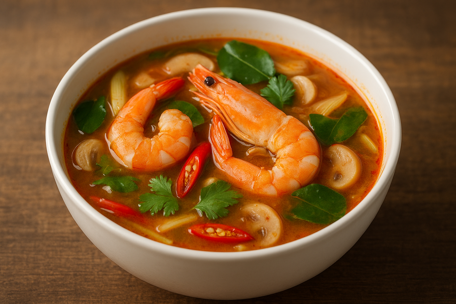 Tom yum kung, czyli wersja z krewetkami