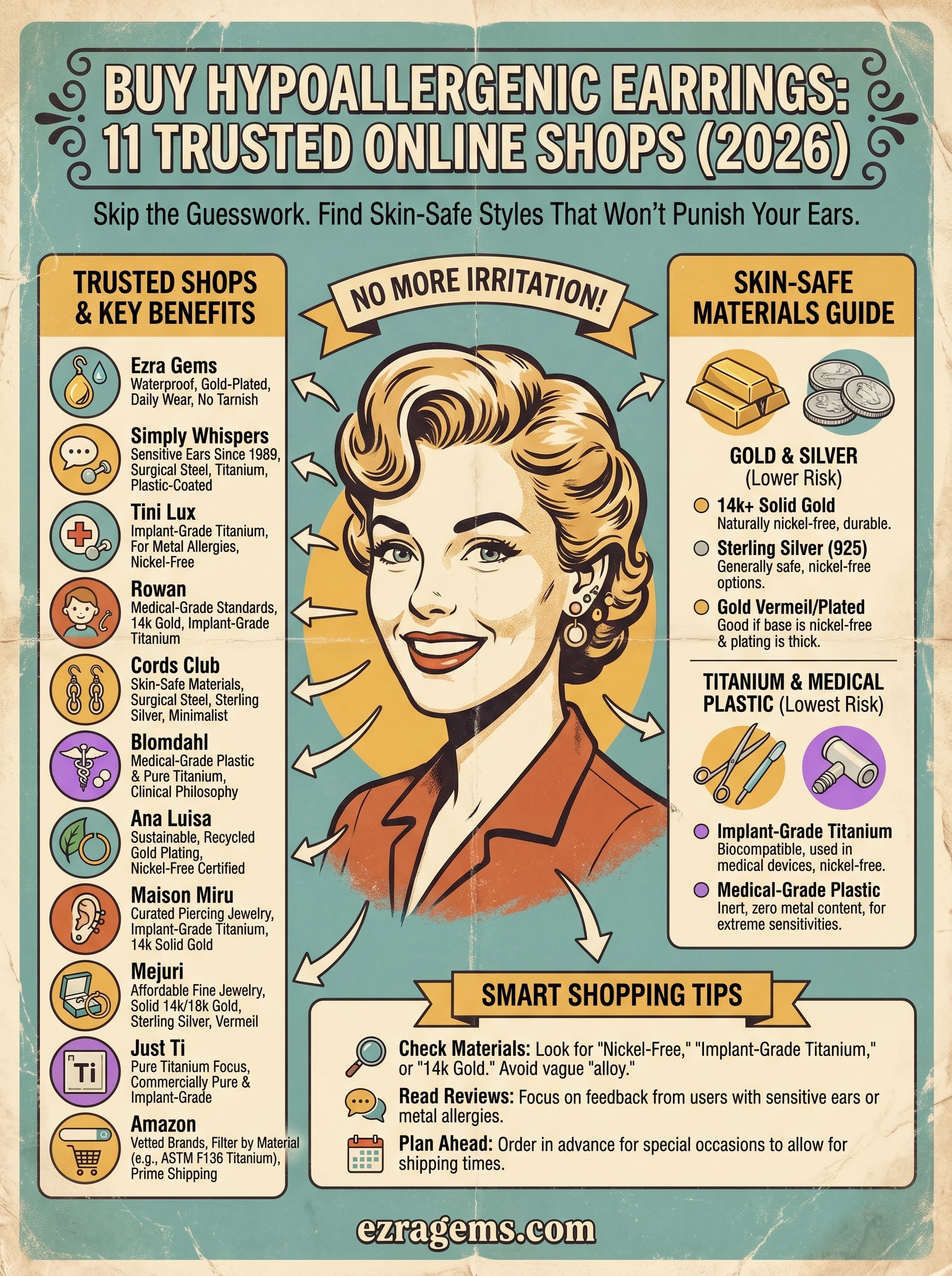buy hypoallergenic earrings infographic