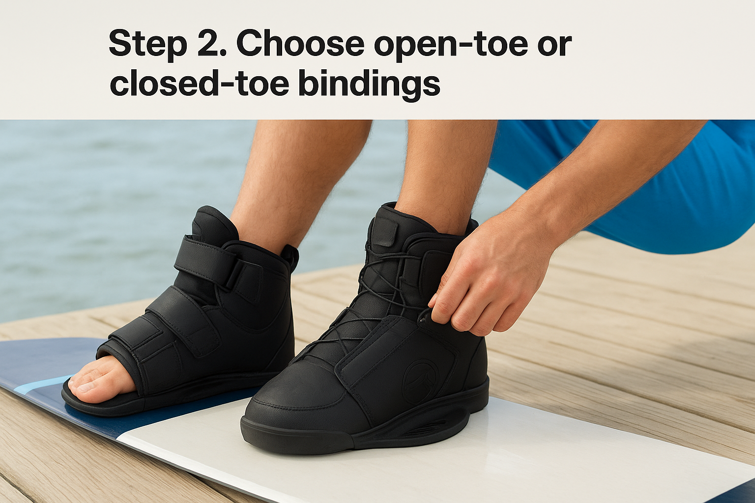 Step 2. Choose open-toe or closed-toe bindings