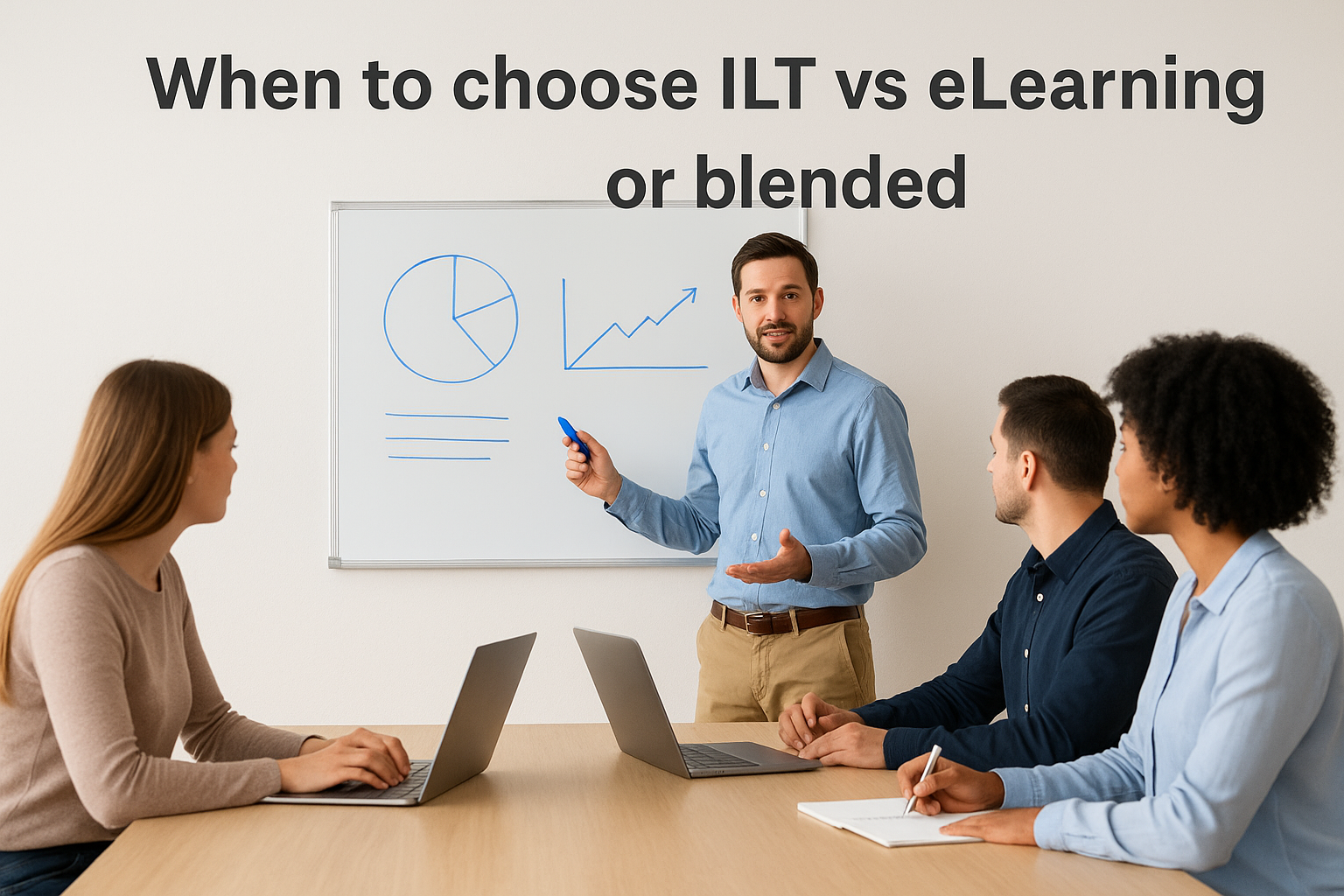 When to choose ILT vs eLearning or blended