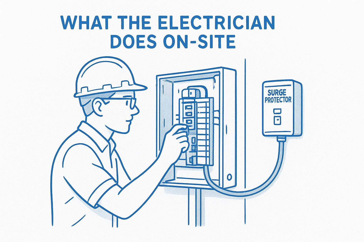 What the electrician does on-site