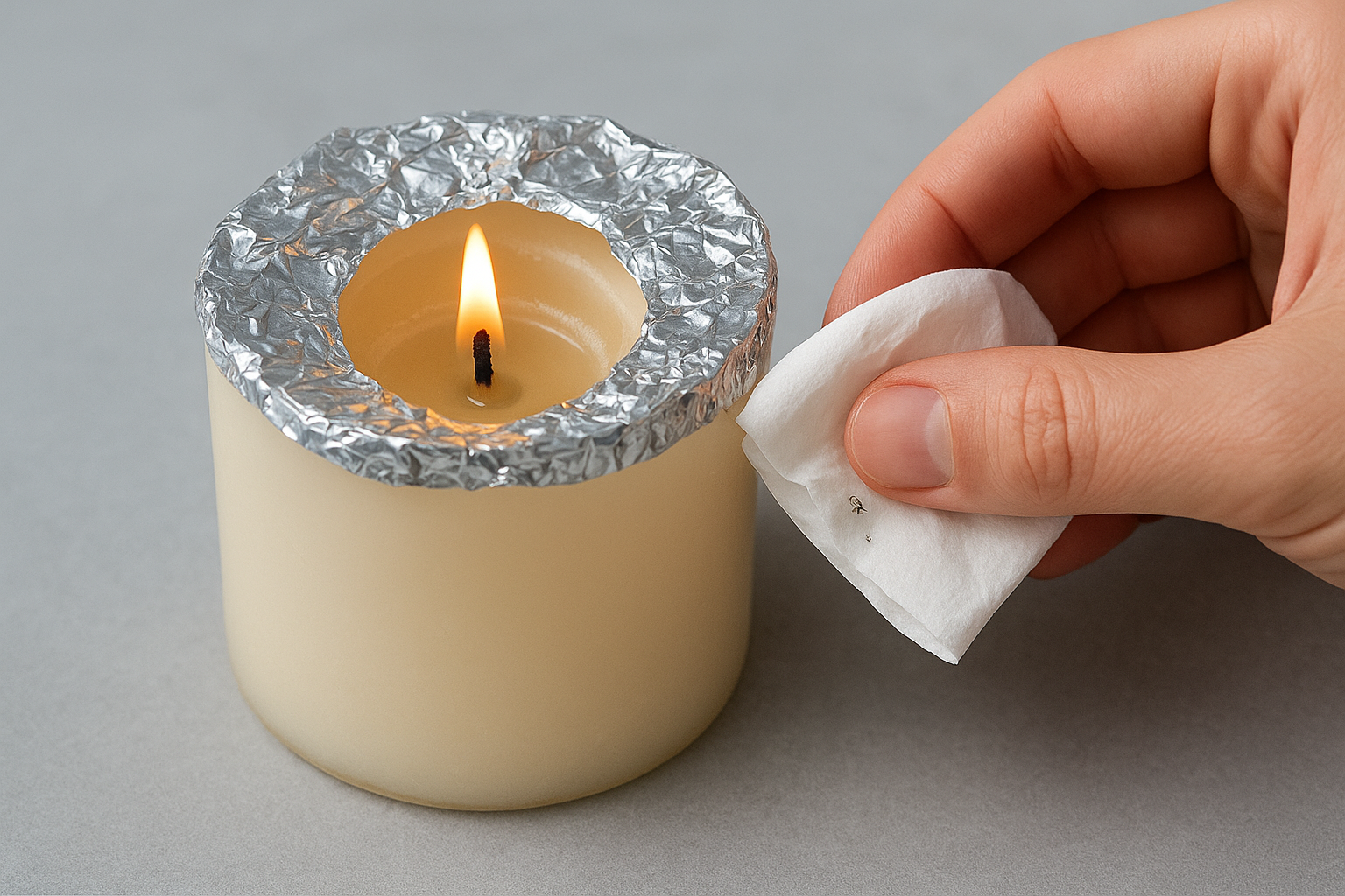 Fix a tunnelled candle