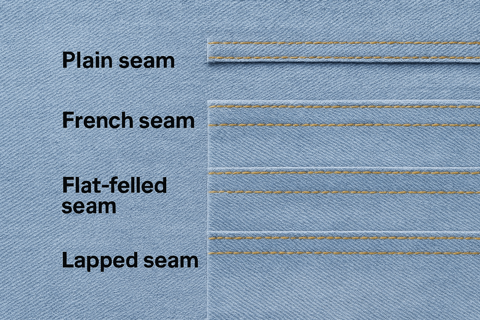 Core seam types used in production