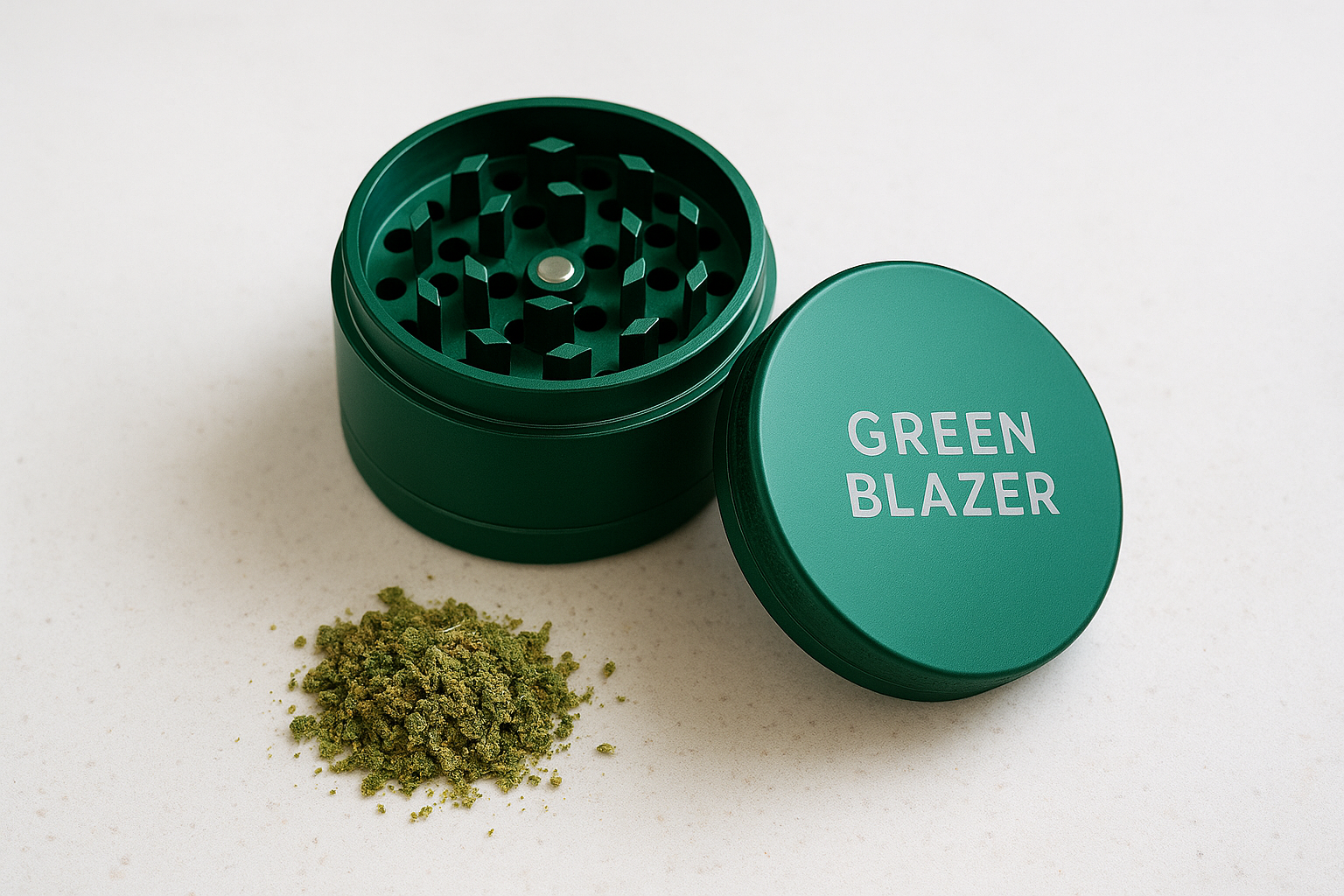 1. Green Blazer 4-piece aluminum herb grinder