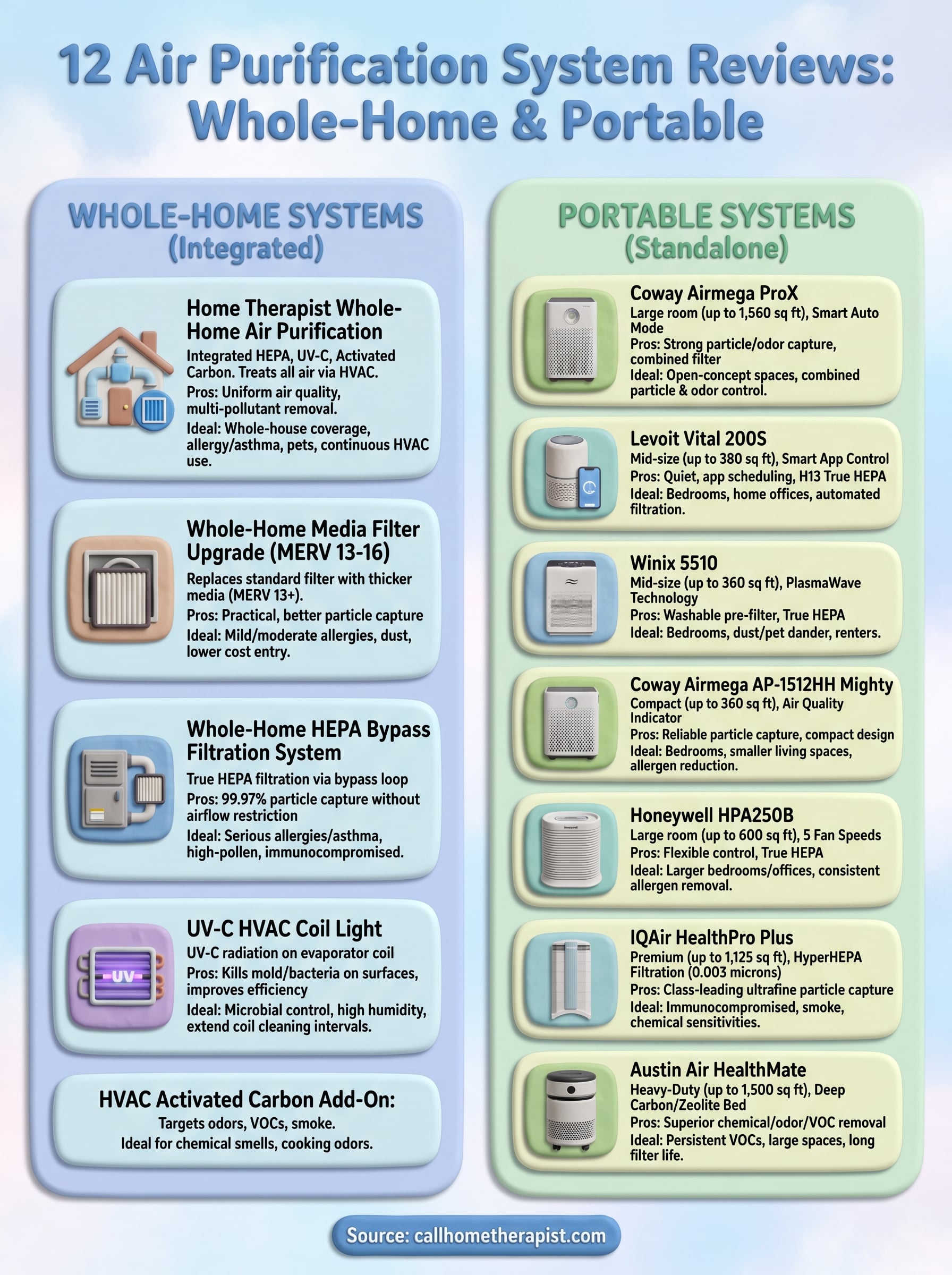 air purification system reviews infographic