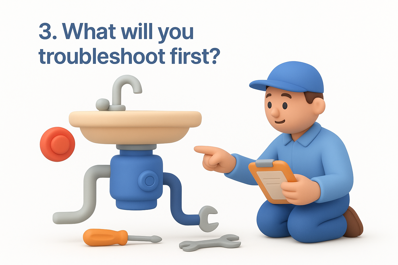 3. What will you troubleshoot first?