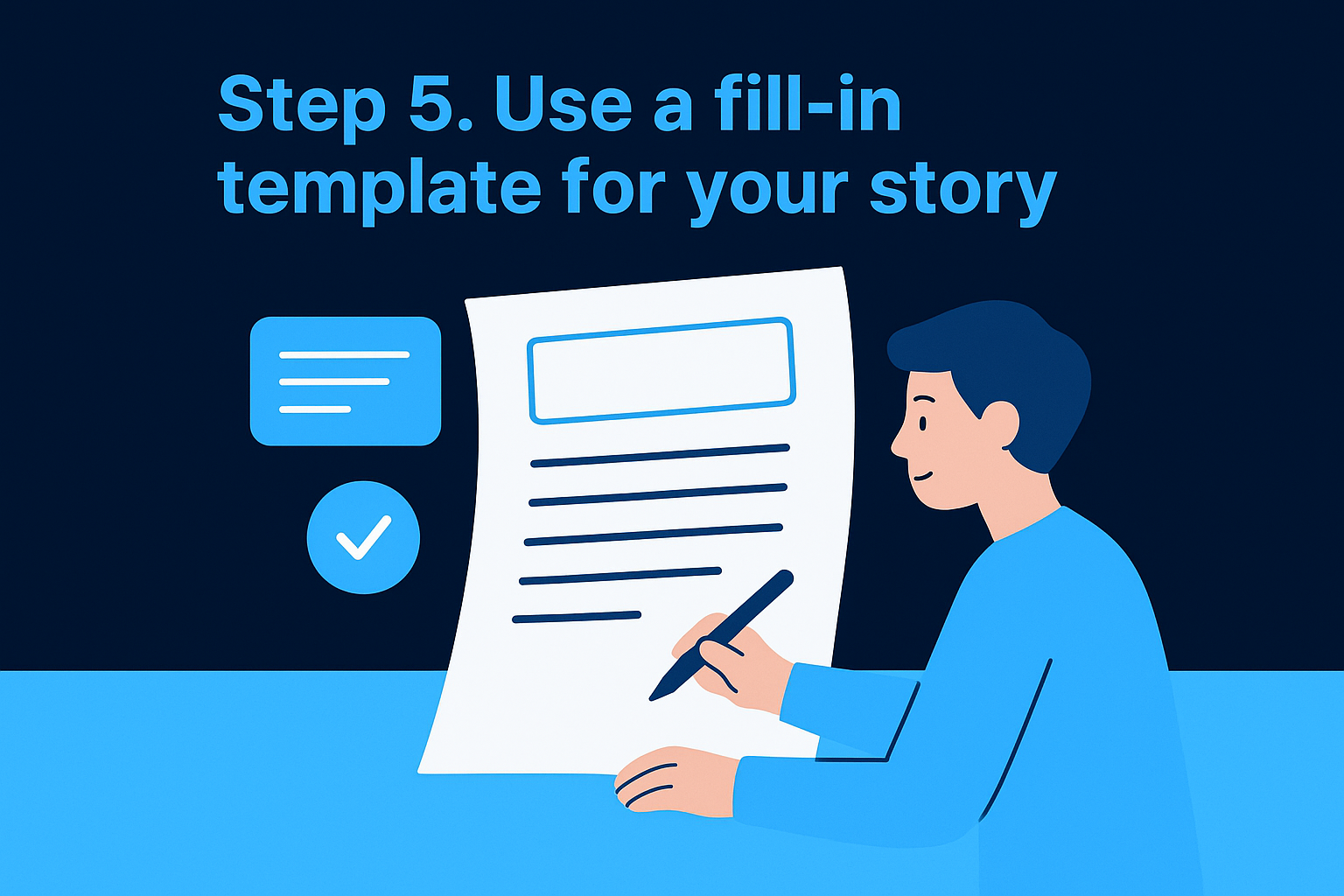 Step 5. Use a fill-in template for your story