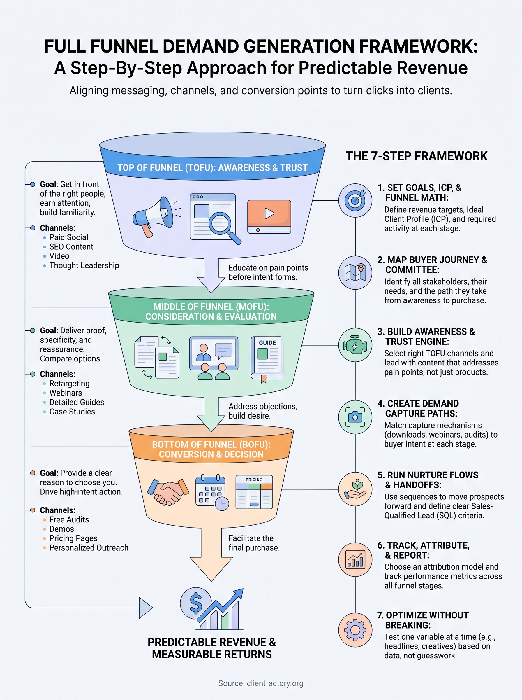 full funnel demand generation infographic