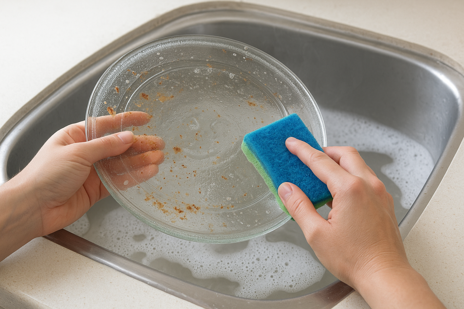 Remove and soak the turntable