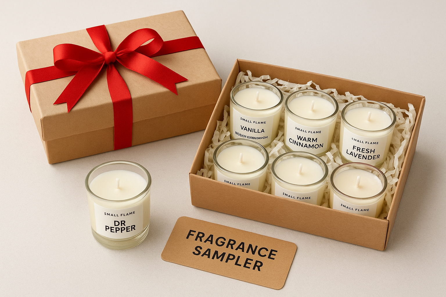 1. Small Flame Candle Company fragrance sampler and pick-your-scents gift
