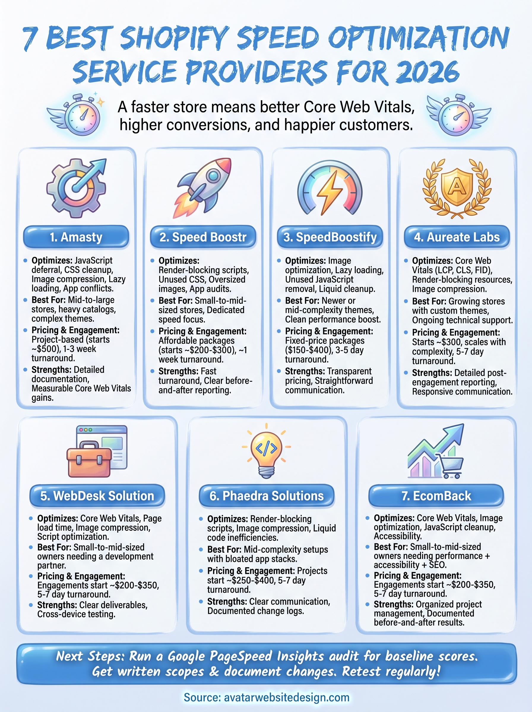 shopify speed optimization service infographic