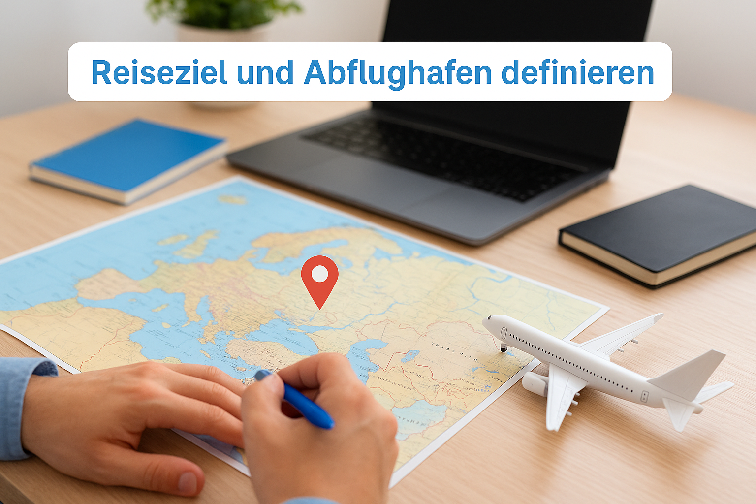 Reiseziel und Abflughafen definieren
