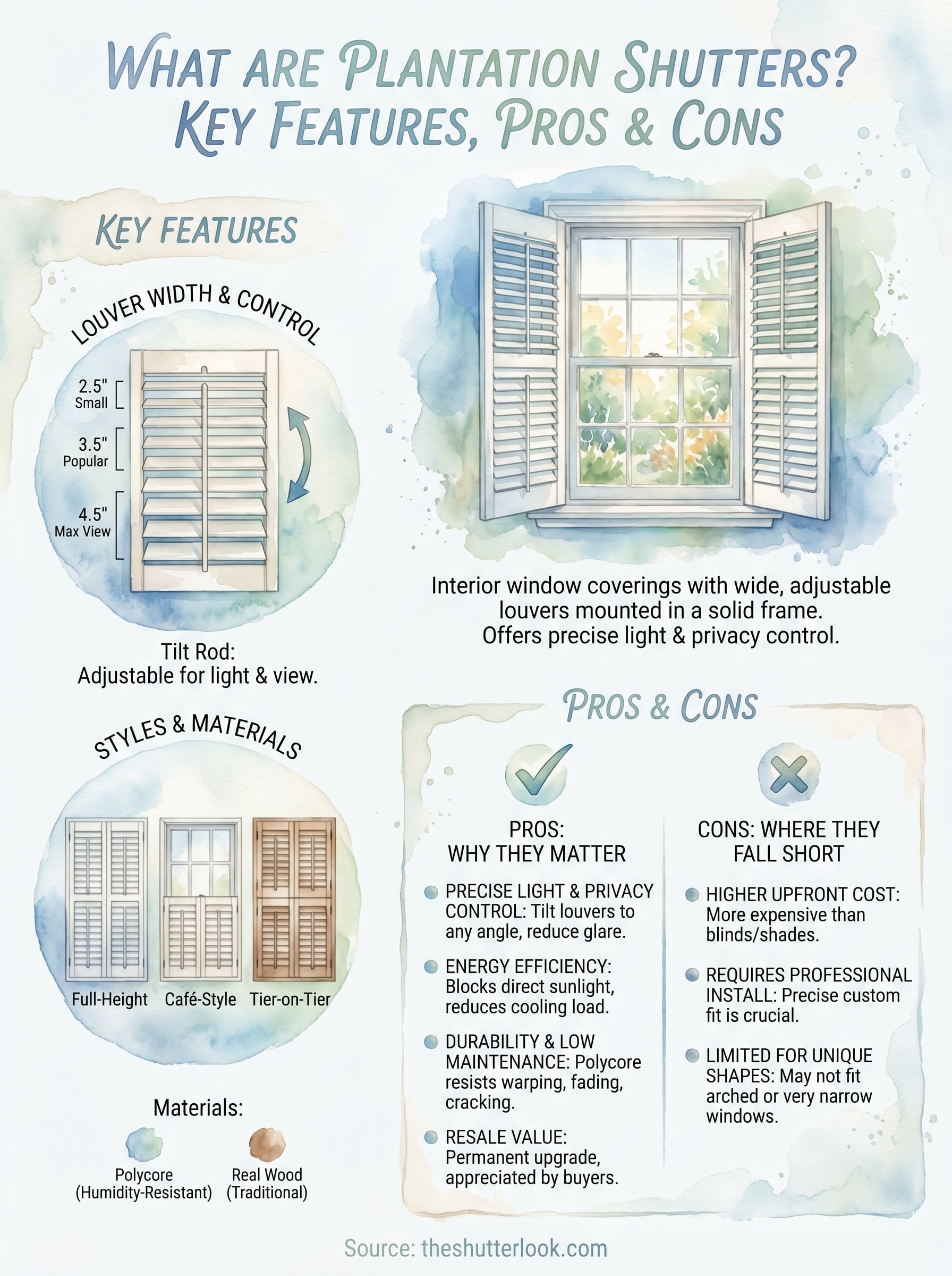 what are plantation shutters infographic