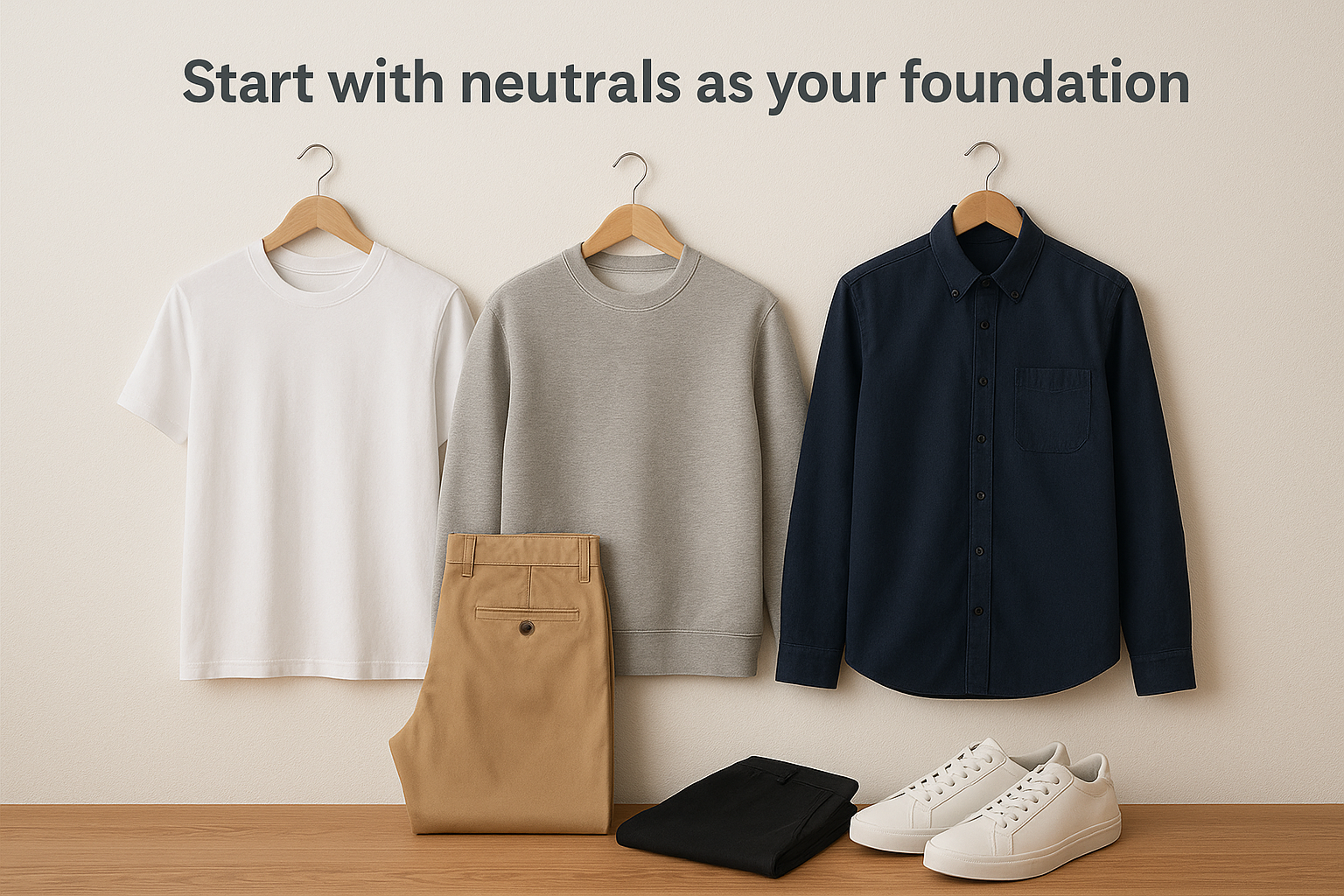 Start with neutrals as your foundation