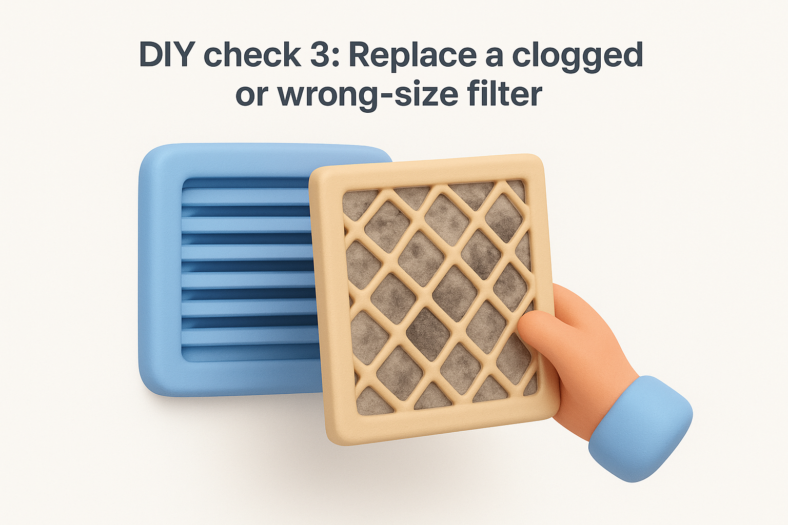 DIY check 3: Replace a clogged or wrong-size filter