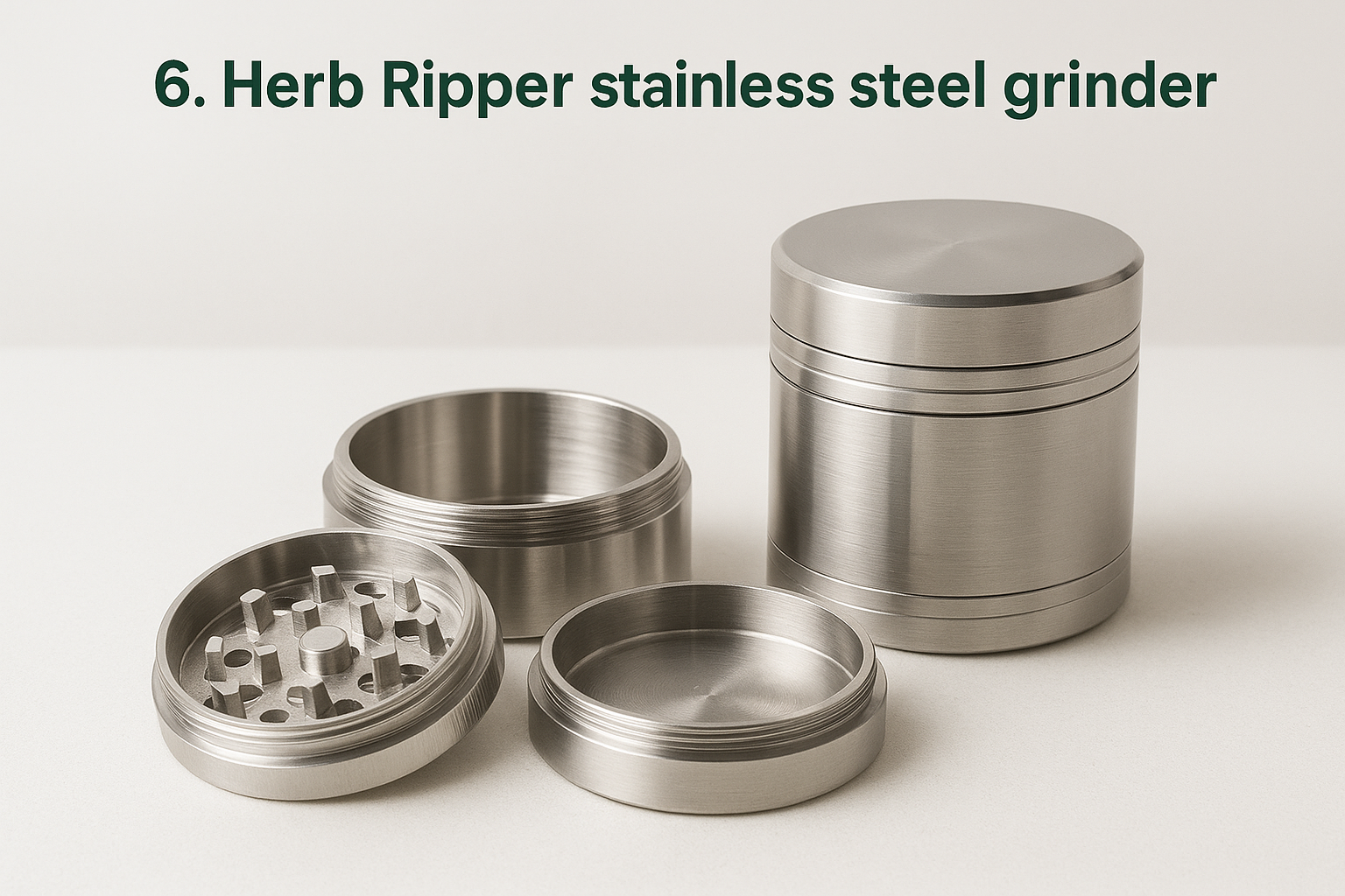 6. Herb Ripper stainless steel grinder