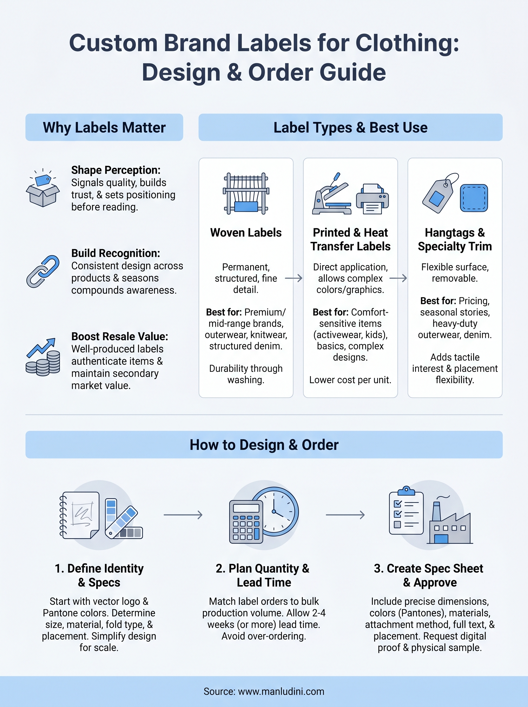 custom brand labels for clothing infographic