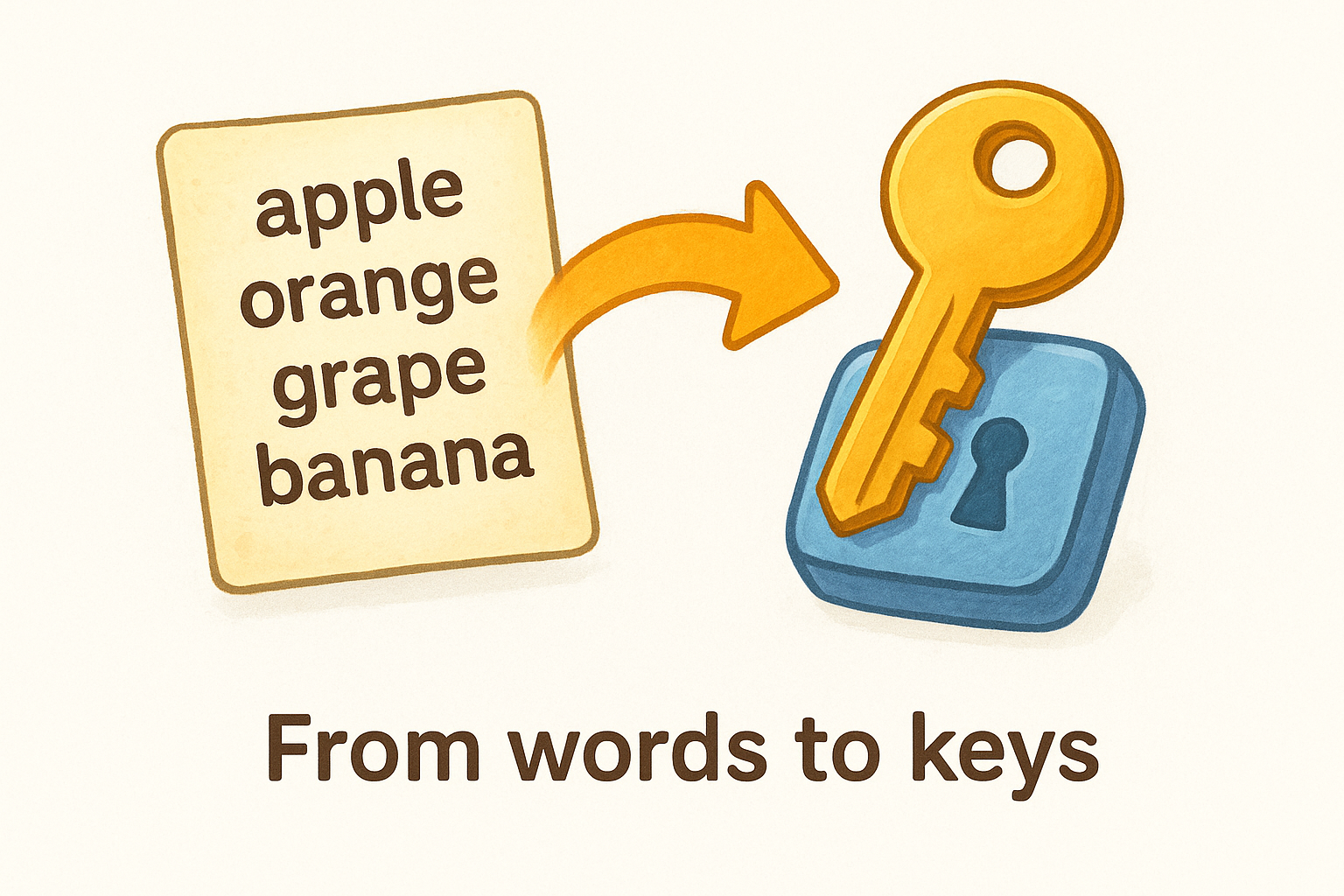 From words to keys
