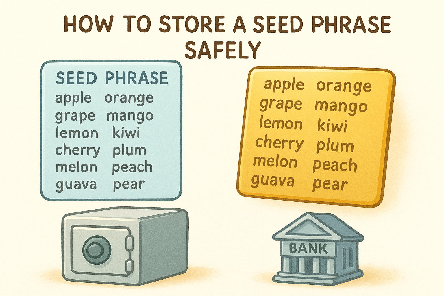 How to store a seed phrase safely