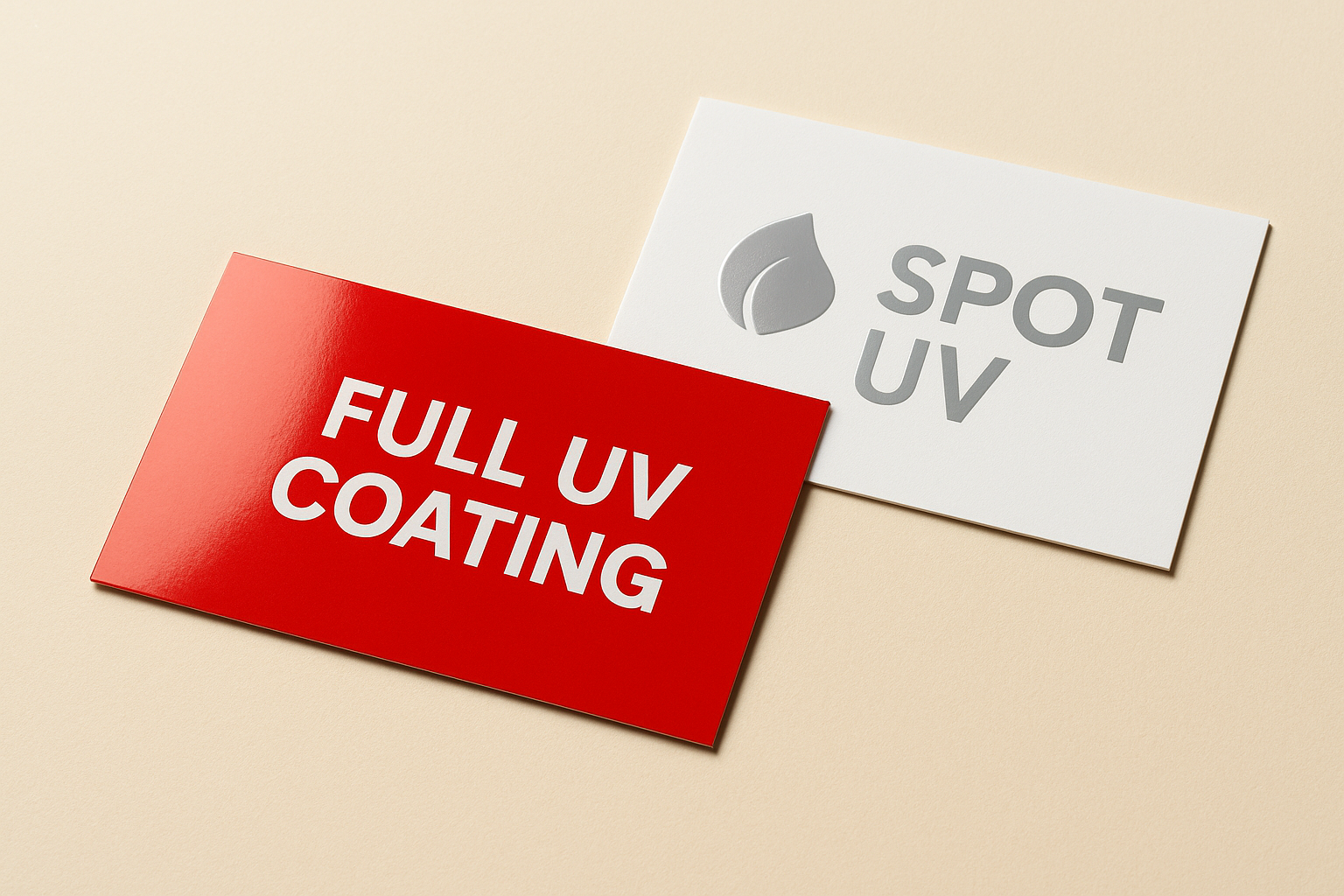 UV coating and spot UV