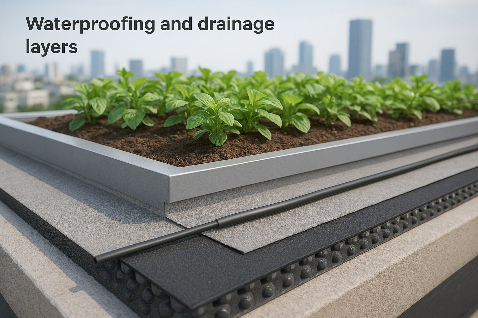 Waterproofing and drainage layers