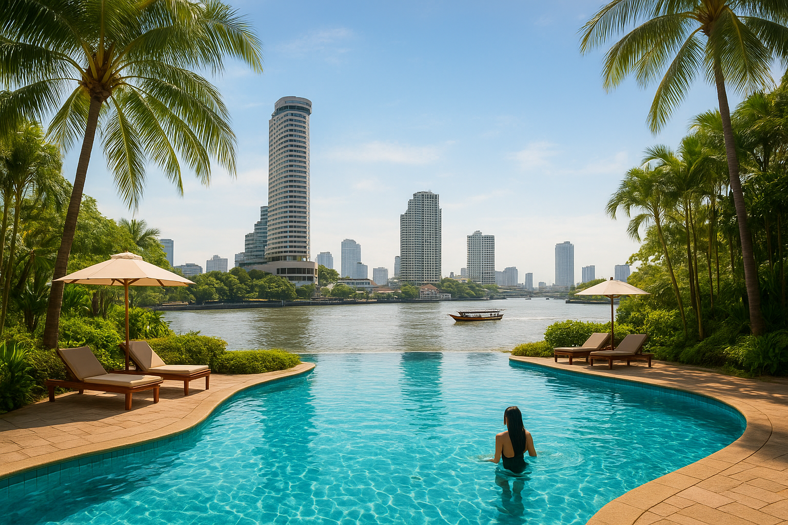 Baseny i klimat resortu w środku miasta