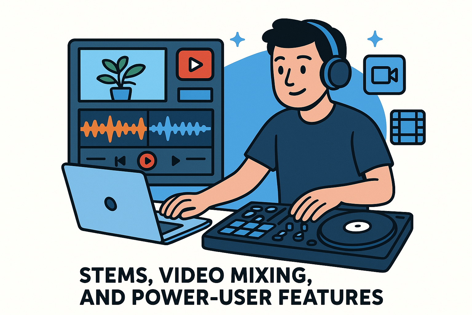 Stems, video mixing, and power-user features
