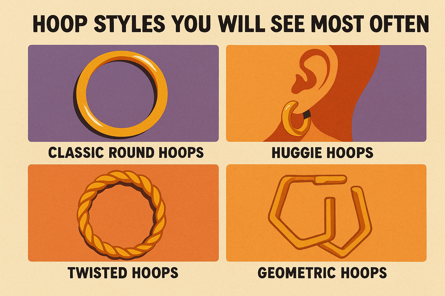 Hoop styles you will see most often