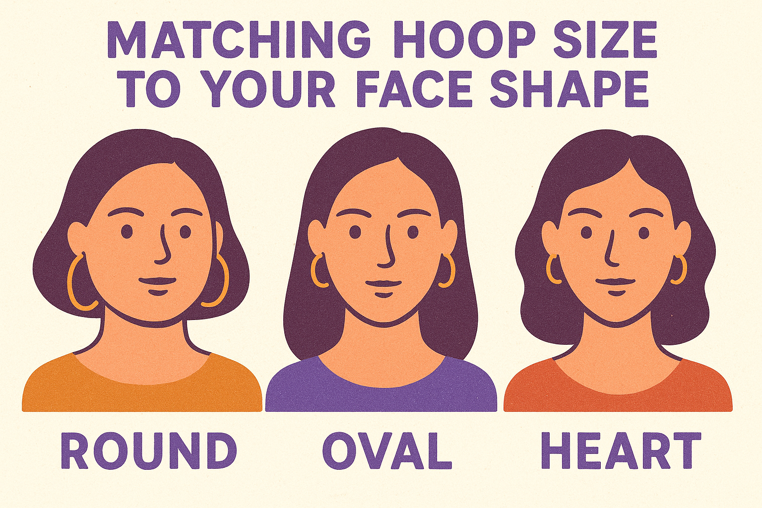 Matching hoop size to your face shape