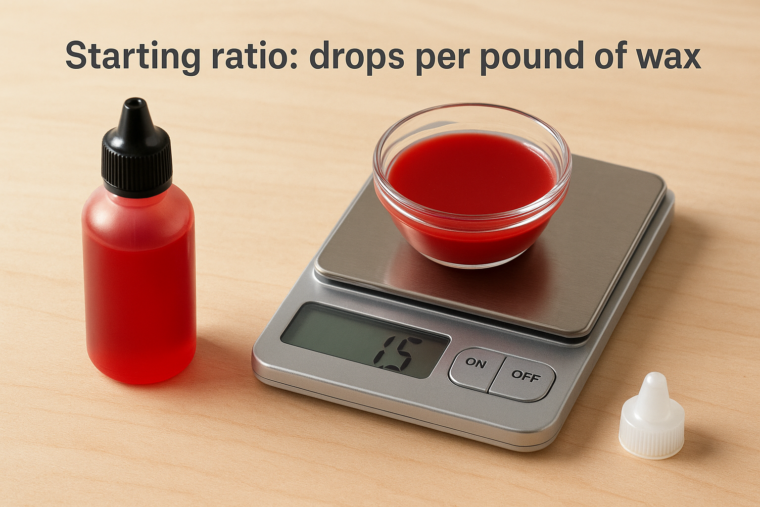 Starting ratio: drops per pound of wax