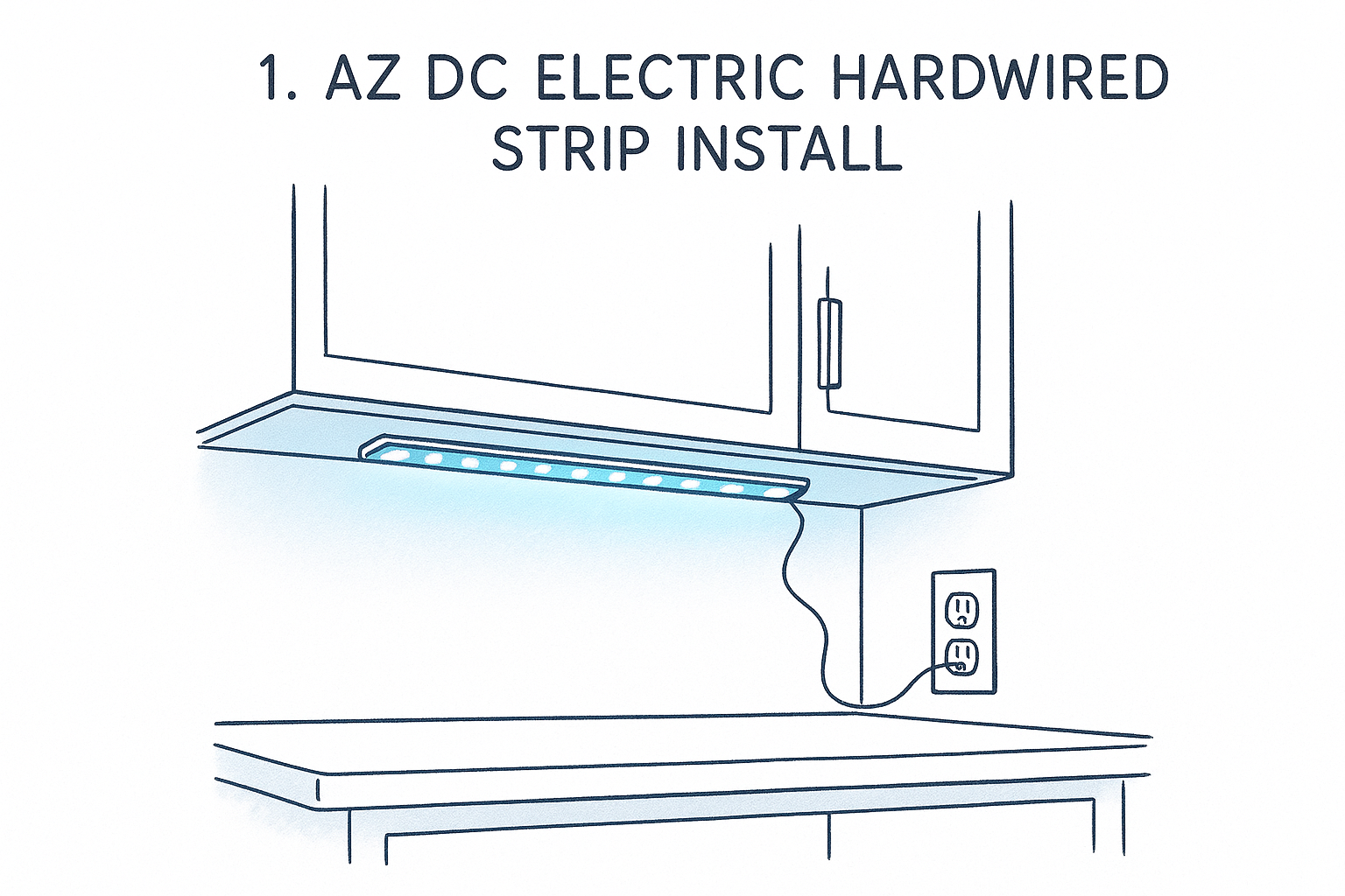 1. AZ DC Electric Hardwired Strip Install