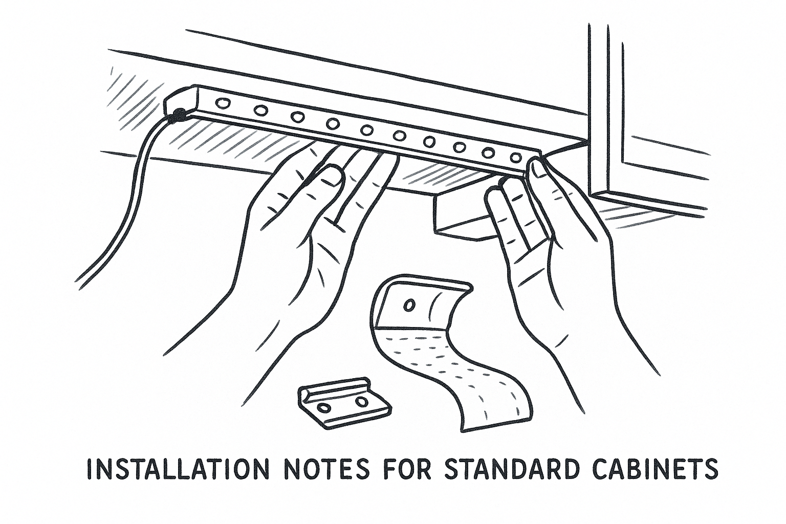 Installation notes for standard cabinets